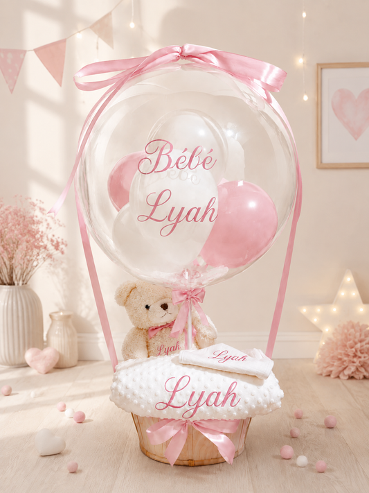 Ballon plaid +peluche+bavoir
